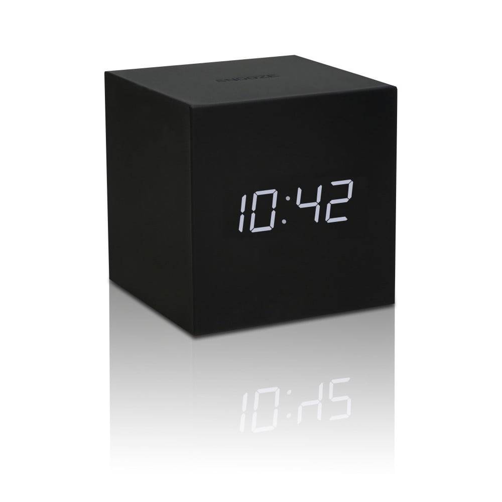 Gingko Čierny LED budík  Gravitry Cube, značky Gingko