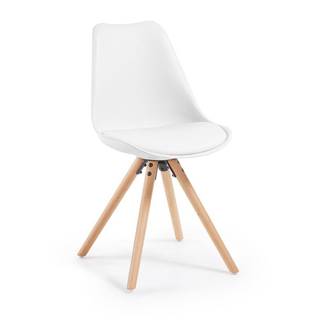 loomi.design Biela stolička s bukovými nohami Bonami Essentials Lumos, značky loomi.design