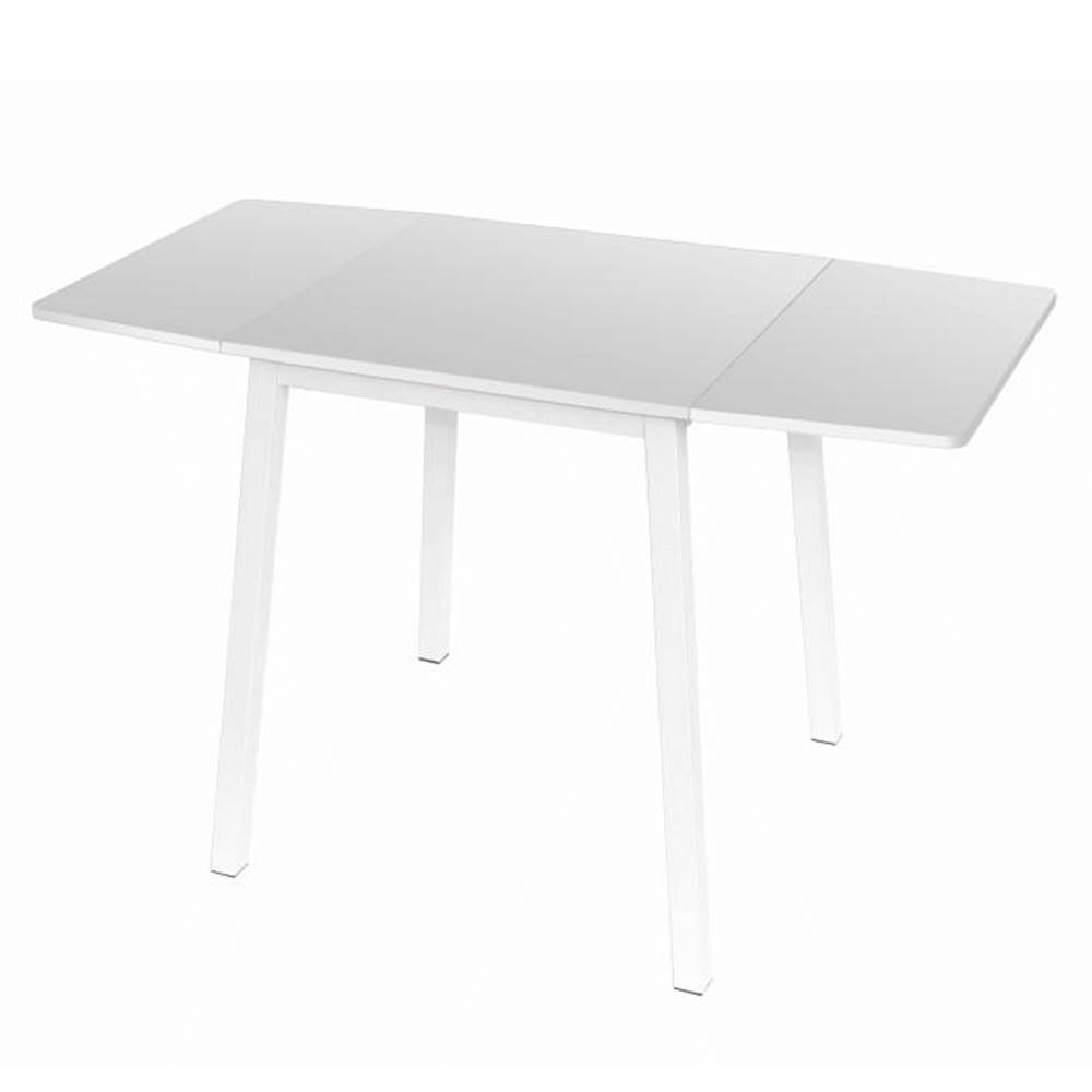 Kondela Jedálenský stôl MDF fóliovaná/kov biela 60-120x60 cm MAURO, značky Kondela