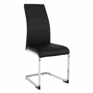Jedálenská stolička čierna/chróm VATENA R1 rozbalený tovar