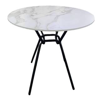 Jedálenský stôl biela/čierna 60 cm TEON