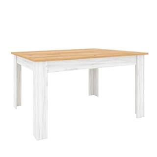 Jedálenský stôl rozkladací dub craft zlatý/dub craft biely 135-184x86 cm SUDBURY