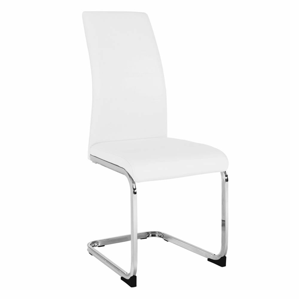Kondela Jedálenská stolička biela/chróm VATENA R1 rozbalený tovar, značky Kondela