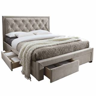 Kondela Manželská posteľ sivohnedá 180x200 OREA P2 poškodený tovar, značky Kondela