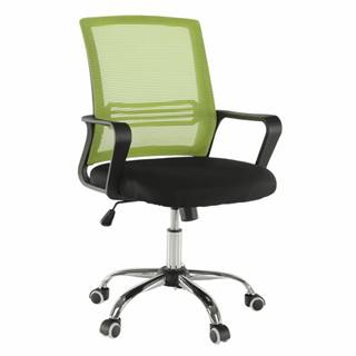 Kancelárska stolička sieťovina zelená/látka čierna APOLO P1 poškodený tovar