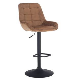 Barová stolička hnedá Velvet látka CHIRO NEW R1 rozbalený tovar