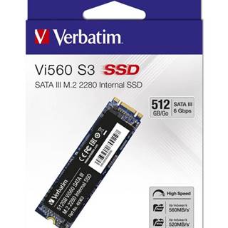 Verbatim  SSD 512GB M.2 2280 SATA III Vi560 S3 interní disk, Solid State Drive, značky Verbatim