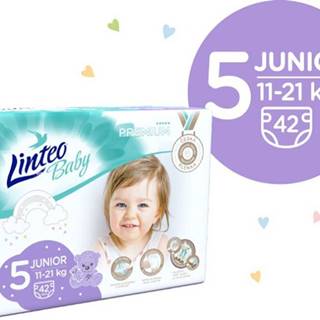 LINTEOBABY LINTEO BABY Premium Plienky jednorazové 5 JUNIOR (11-21 kg) 168 ks, značky LINTEOBABY