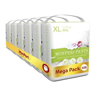 MONPERI  PANTS Nohavičky plienkové jednorazové XL (13-18 kg) 108 ks - Mega Pack, značky MONPERI