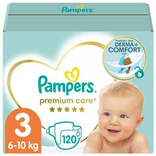 PAMPERS  Premium Care Plienky jednorazové 3 (6-10 kg) 120 ks, značky PAMPERS