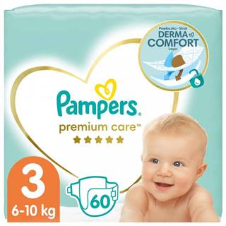 PAMPERS  Premium Care Plienky jednorazové 3 (6-10 kg) 60 ks, značky PAMPERS