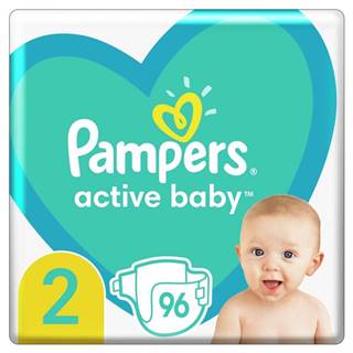 PAMPERS  Active Baby Plienky jednorazové 2 (4-8 kg) 96 ks, značky PAMPERS