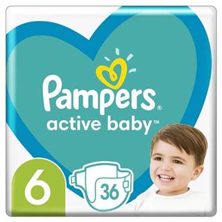 PAMPERS  Active Baby Plienky jednorazové 6 (13-18 kg) 36 ks, značky PAMPERS