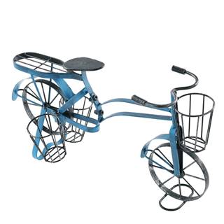 Kondela KONDELA Retro kvetináč v tvare bicykla, čierna/modrá, ALBO, značky Kondela