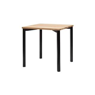 Ragaba Čierny jedálenský stôl so zaoblenými nohami  TRIVENTI, 80 x 80 cm, značky Ragaba