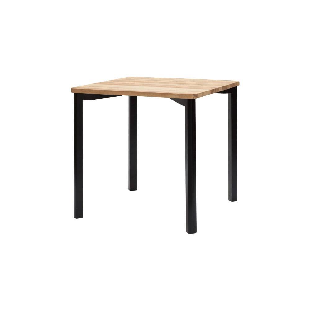 Ragaba Čierny jedálenský stôl so zaoblenými nohami  TRIVENTI, 80 x 80 cm, značky Ragaba