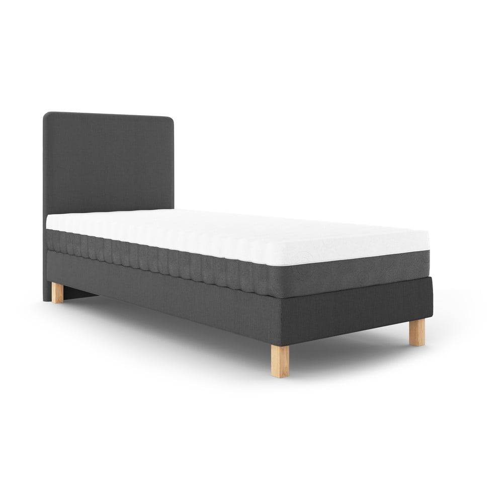Mazzini Beds Tmavosivá jednolôžková posteľ  Lotus, 90 x 200 cm, značky Mazzini Beds