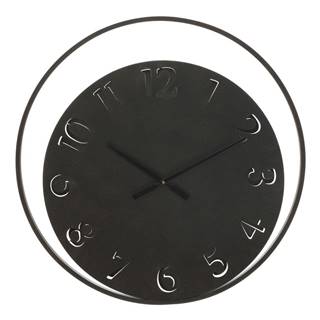Mauro Ferretti Čierne nástenné hodiny  Circle, ⌀ 60 cm, značky Mauro Ferretti