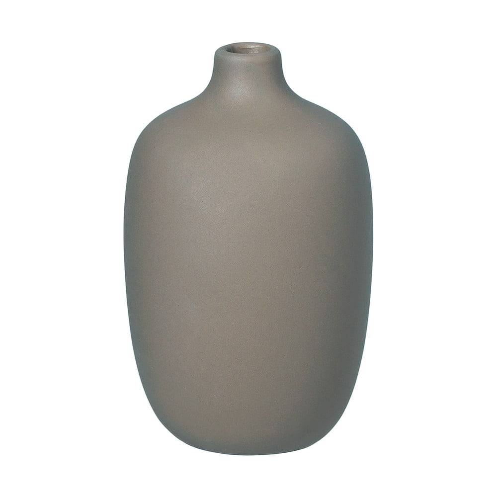 Blomus Sivá keramická váza  Ceola, výška 12 cm, značky Blomus