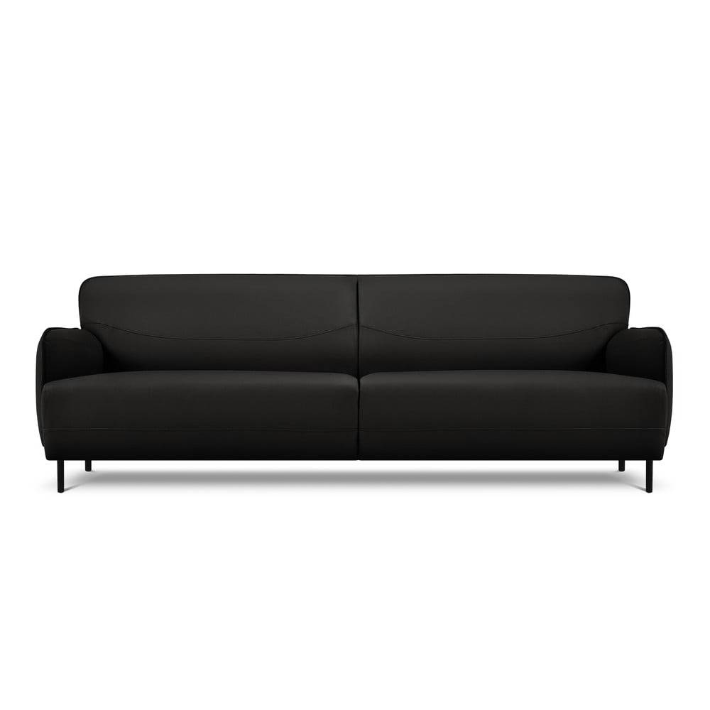 Windsor & Co Sofas Čierna kožená pohovka  Neso, 235 x 90 cm, značky Windsor & Co Sofas
