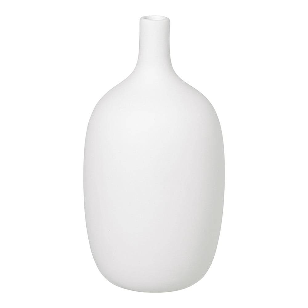 Blomus Biela keramická váza , výška 21 cm, značky Blomus