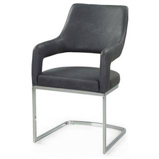 Sconto Jedálenská stolička BEATE sivá/chróm, značky Sconto