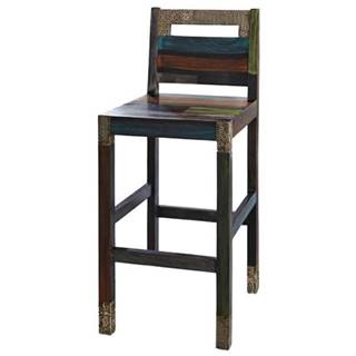 Barová stolička GOA mangovník/akácia/kovové aplikácie