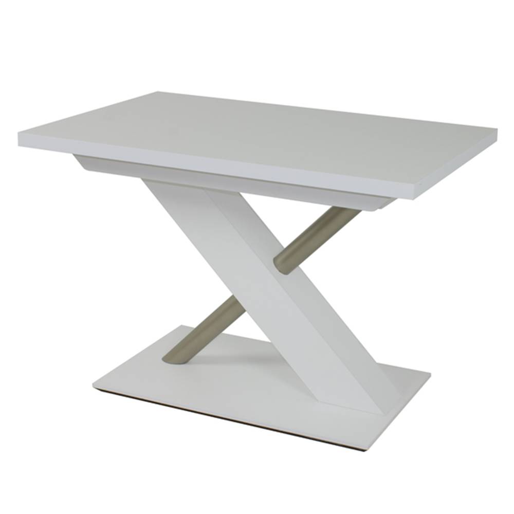 Sconto Jedálenský stôl UTENDI biela, šírka 120 cm, značky Sconto