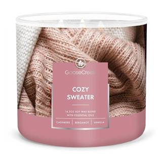 Vonná sviečka Goose Creek Cozy Sweater, doba horenia 35 h