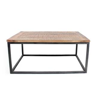 LABEL51 Čierny konferenčný stolík s doskou z mangového dreva  Box XL, značky LABEL51