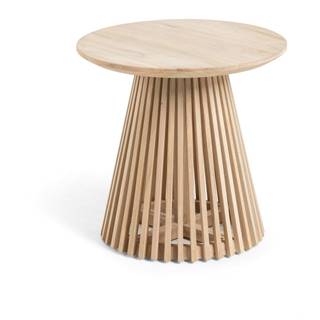 Príručný stolík z teakového dreva Kave Home Irune, ø 50 cm