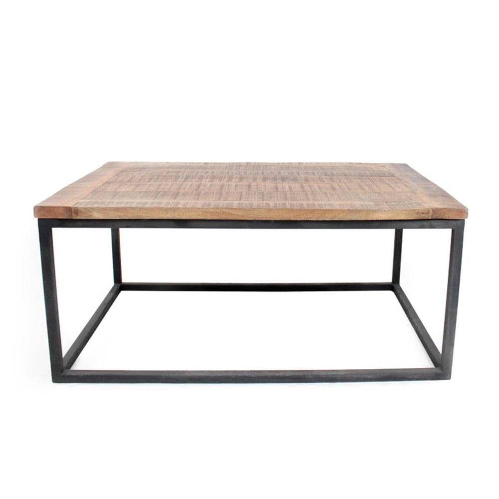 LABEL51 Čierny konferenčný stolík s doskou z mangového dreva  Box XL, značky LABEL51
