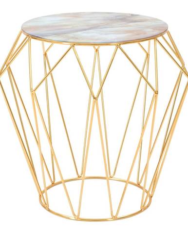 Konferenčný stolík v zlatej farbe Mauro Ferretti Start, ⌀ 52,5 cm