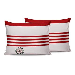 Beverly Hills Polo Club Sada 2 červeno-bielych bavlnených obliečok na vankúše  Rojo, 50 × 70 cm, značky Beverly Hills Polo Club