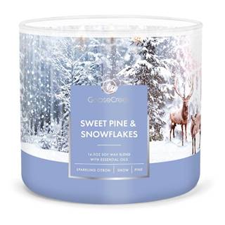 Vonná sviečka Goose Creek Sweet Pine & Snowflakes, doba horenia 35 h