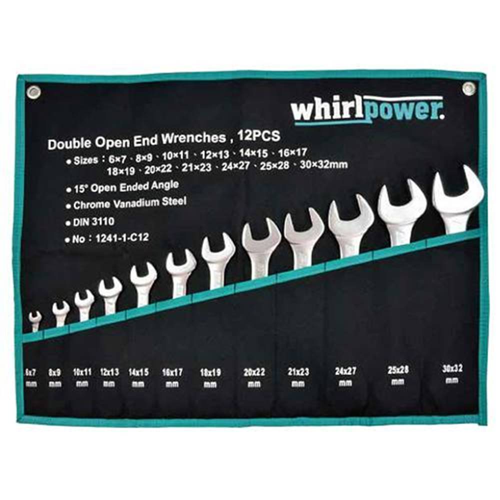 WHIRLPOWER Sada kľúčov whirlpower® 1241-1-C12, 12 dielna, vidlicová, značky WHIRLPOWER