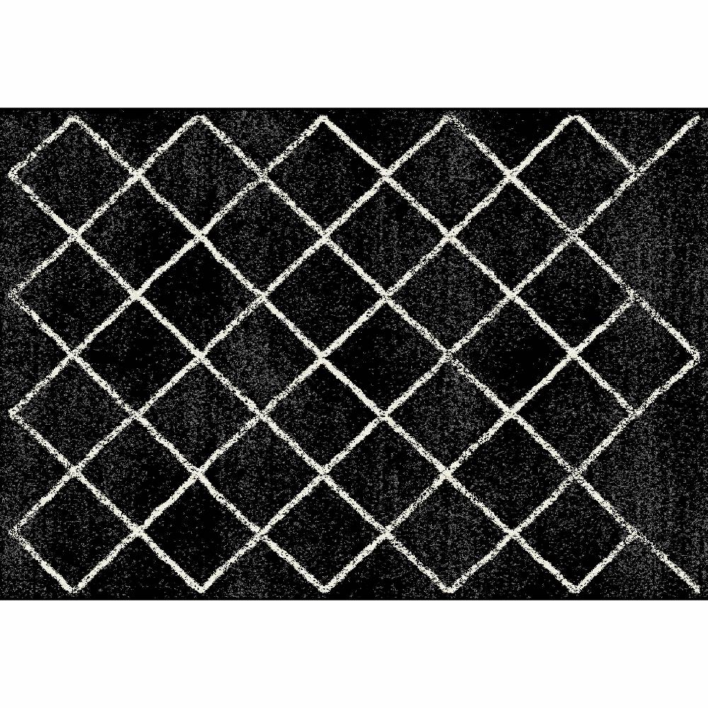 Kondela KONDELA Koberec, čierna/vzor, 100x150  cm, MATES TYP 1, značky Kondela
