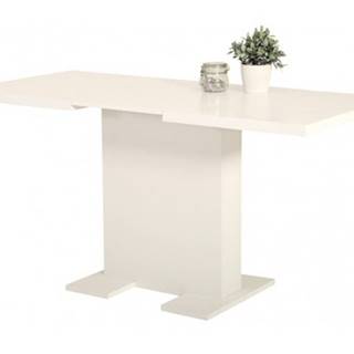 Jedálenský stôl Lisa 110x70 cm, biely, rozkladací