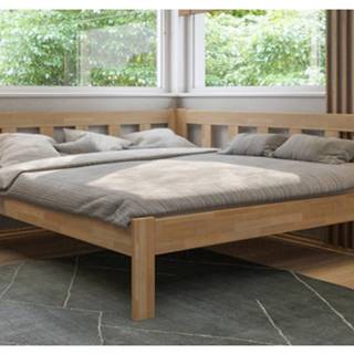 ASKO - NÁBYTOK Rohová posteľ so zástenou vpravo Tema P 180x200 cm, prírodný buk, značky ASKO - NÁBYTOK