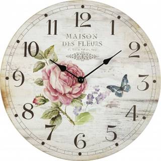 ASKO - NÁBYTOK Nástenné hodiny Maison des fleurs, 30 cm, značky ASKO - NÁBYTOK