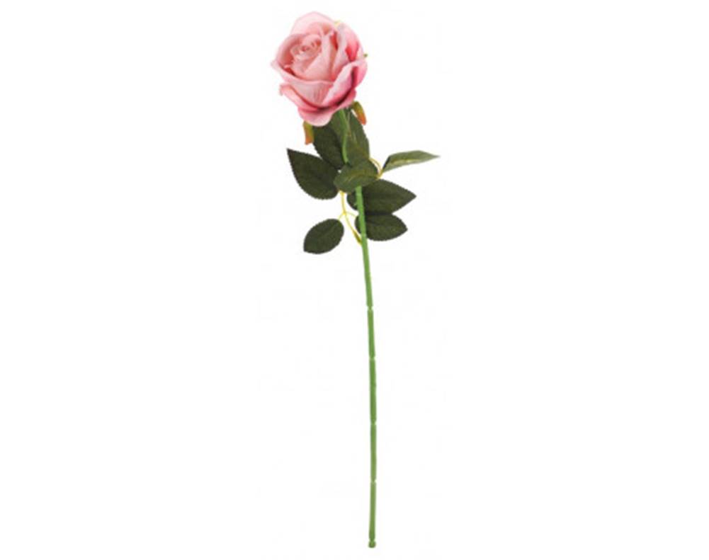 ASKO - NÁBYTOK Umelá kvetina Ruža 52 cm, svetlo ružová, značky ASKO - NÁBYTOK
