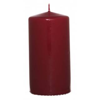 Valcová sviečka bordová, 12 cm