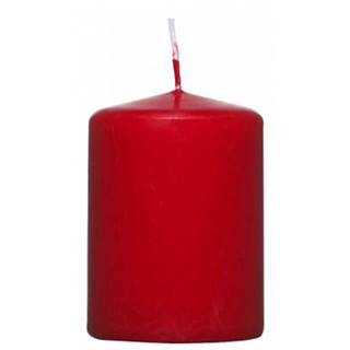 ASKO - NÁBYTOK Valcová sviečka červená, 8 cm, značky ASKO - NÁBYTOK