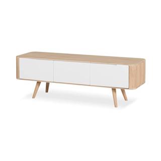 Gazzda Televízny stolík z dubového dreva  Ena, 135 × 42 × 45 cm, značky Gazzda