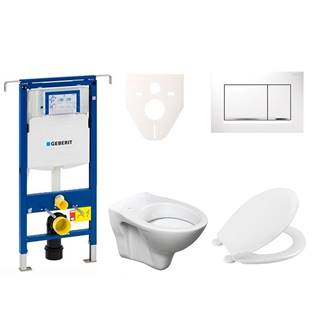 S-Line Cenovo zvýhodnený závesný WC set Geberit do ľahkých stien / predstenová montáž + WC  S-line Pro, značky S-Line