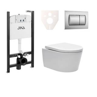 Závesný WC set Jika do ľahkých stien / predstenová + WC SAT Brevis
