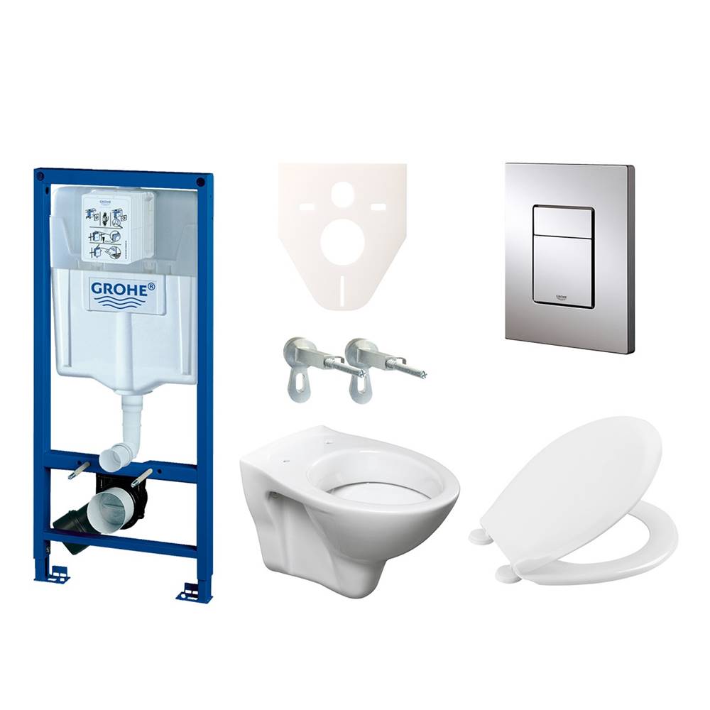 Grohe Cenovo zvýhodnený závesný WC set  do ľahkých stien / predstenová montáž + WC S-Line S-line Pro 38528SET-KR, značky Grohe