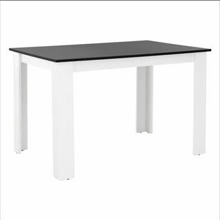Jedálenský stôl biela/čierna 120x80 cm KRAZ