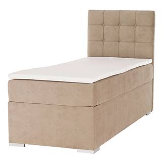Kondela Boxspringová posteľ jednolôžko svetlohnedá 90x200 pravá DANY, značky Kondela