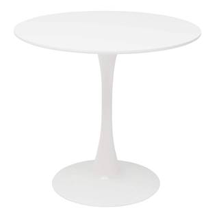 Jedálenský stôl okrúhly biela matná priemer 80 cm REVENTON P4 poškodený tovar